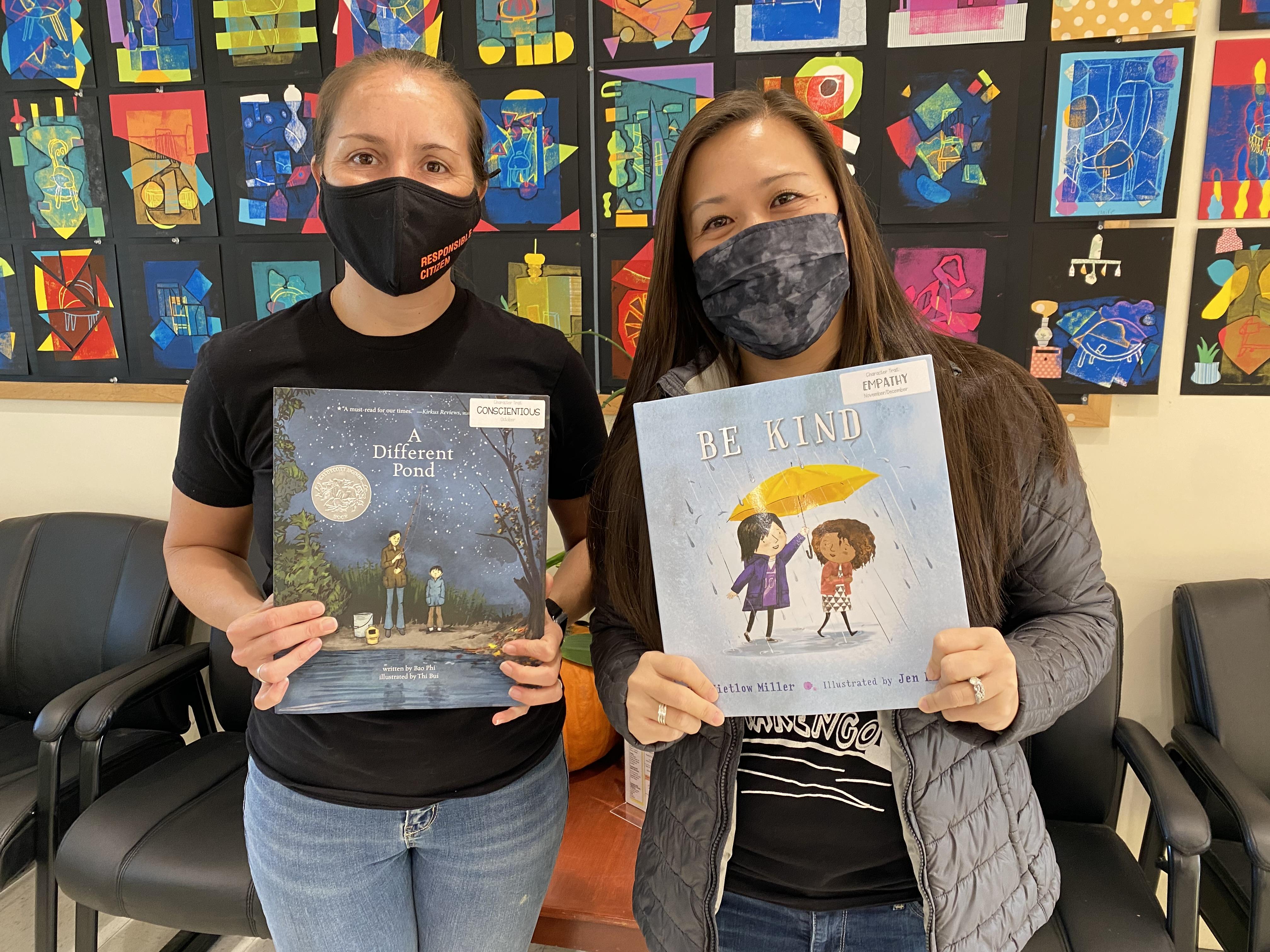 Rachel Wong and Noelle Fong share character books